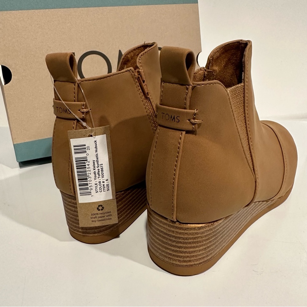 Toms Girls Kelsey Wedge Ankle Boots - Picture 3 of 7